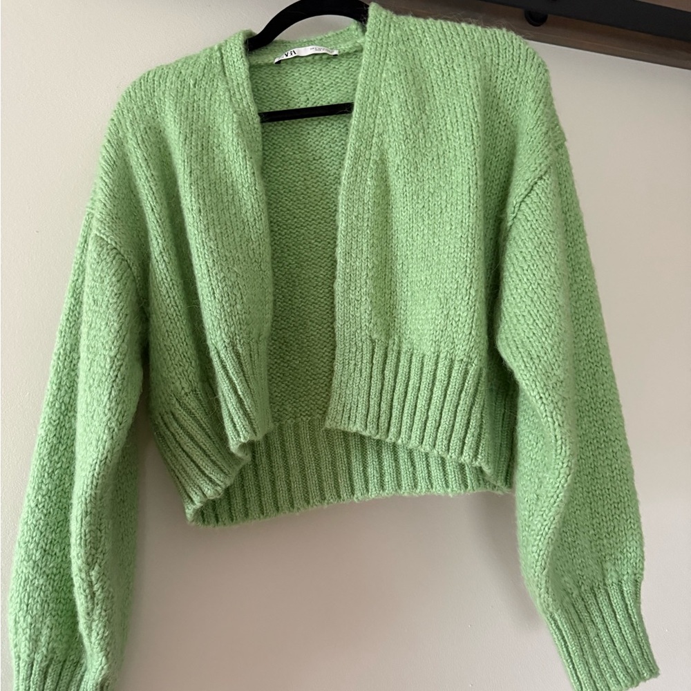 Zara Light Green Women's Cardigan - Worn Once